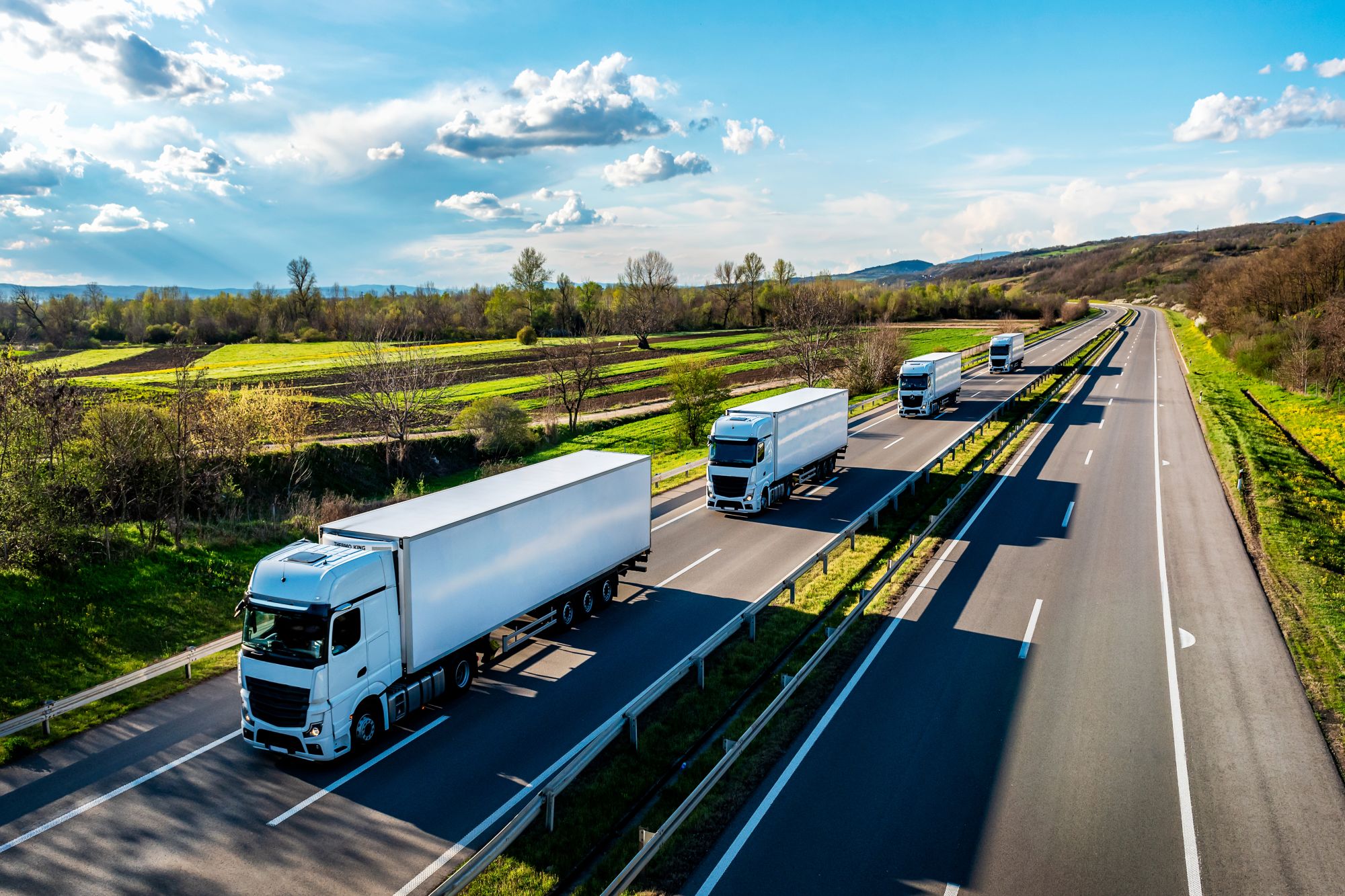 truck on road green 2