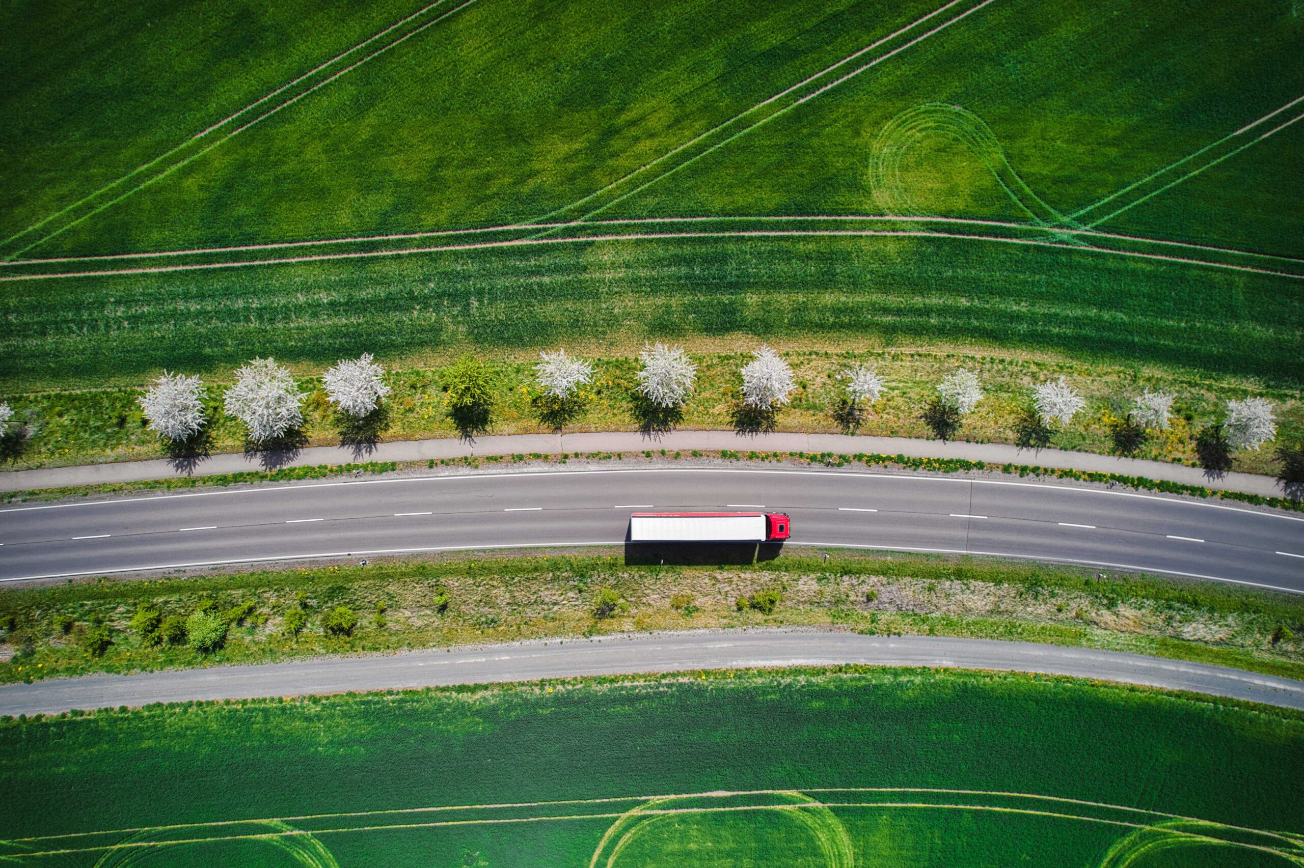 truck on road