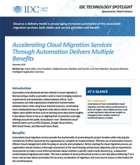 Automate Cloud Migration to Speed Digital Transformation and Modernization
